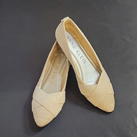 ANNE KLEIN POINTED TOE CRISSCROSS DOUBLE STRAP SLIP-ON WOMEN"S FLAT SHOE - Picture 14 of 16